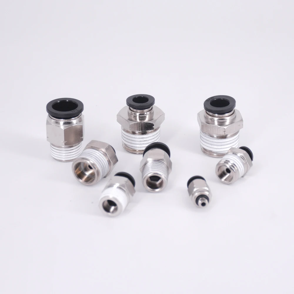 1/" 1/4" 3/" 1/2" NPT Мужской x Fit 5/3" до 1/2" OD трубка пневматические воздушные фитинги нажимной разъем