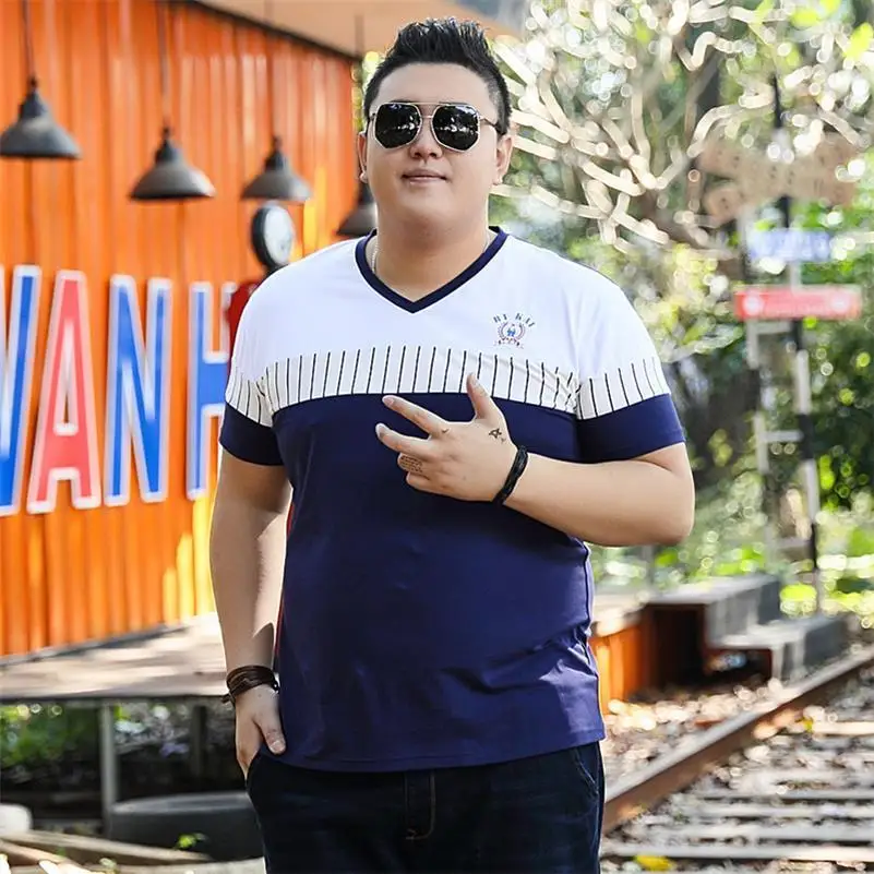 

new big size 8XL 7XL XL Brand Fashion Casual Men T shirt Summer Short Sleeve V-neck Letter Print Slim T shirt Mens Tops Tee