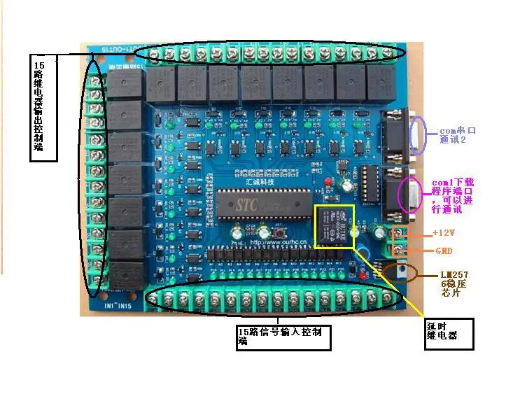 Пятнадцать двойных последовательных портов 12c5a60s2 один чип микрокомпьютер