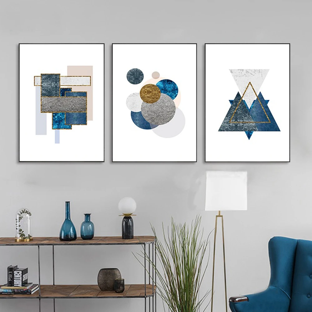

Abstract Marble Square Geometric Circle Wall Art Canvas Painting Nordic Posters And Prints Wall Pictures For Living Room Decor