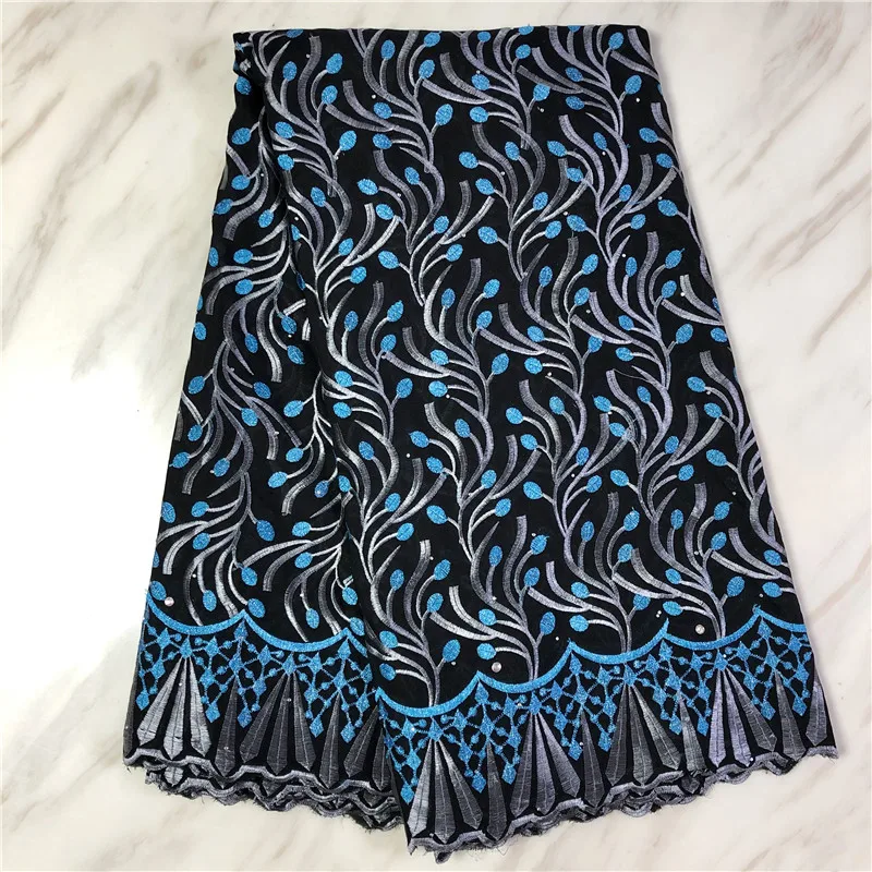 

100% Cotton African Lace Fabric High Quality Dry Lace Fabric Embroidery Swiss Voile Lace In Switzerland For Party 16l19-80