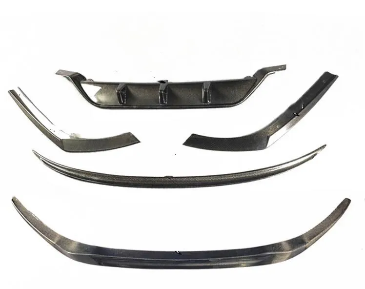 

High quality carbon fiber front lip + rear diffuser + spoiler tail fin fits For BMW 6 Series GT G32 2018-2022