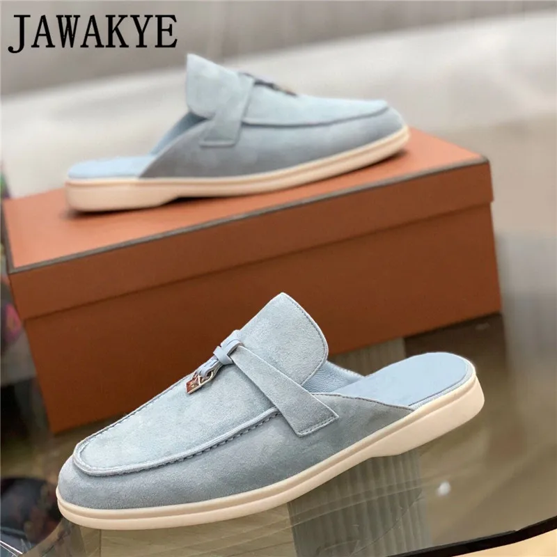 Женские замшевые шлепанцы на плоской подошве повседневные официальные лоферы с