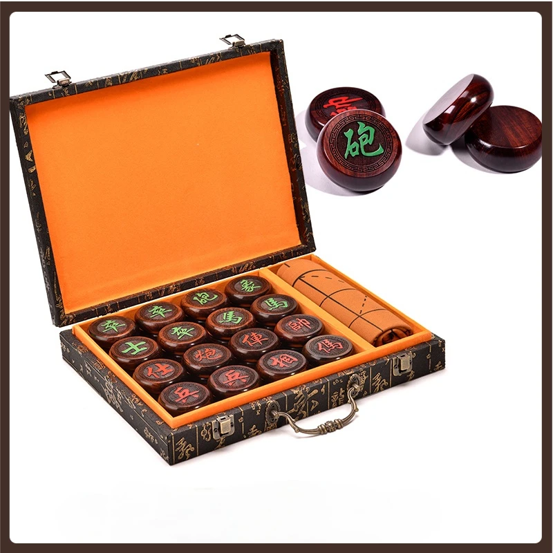 

Portable Professional Chinese Chess Game Decoration High Quality Chinese Chess Educational Toys Chess Pieces Wood Chess Set