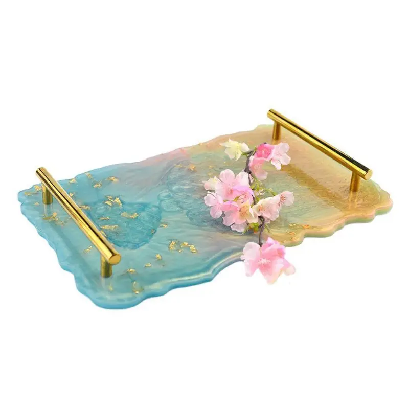 

Big Rectangle Plate Resin Mold Oversized Fruit Disc Tray Resin Mold Transparent Flexible Silicone Molds Art Craft Tools