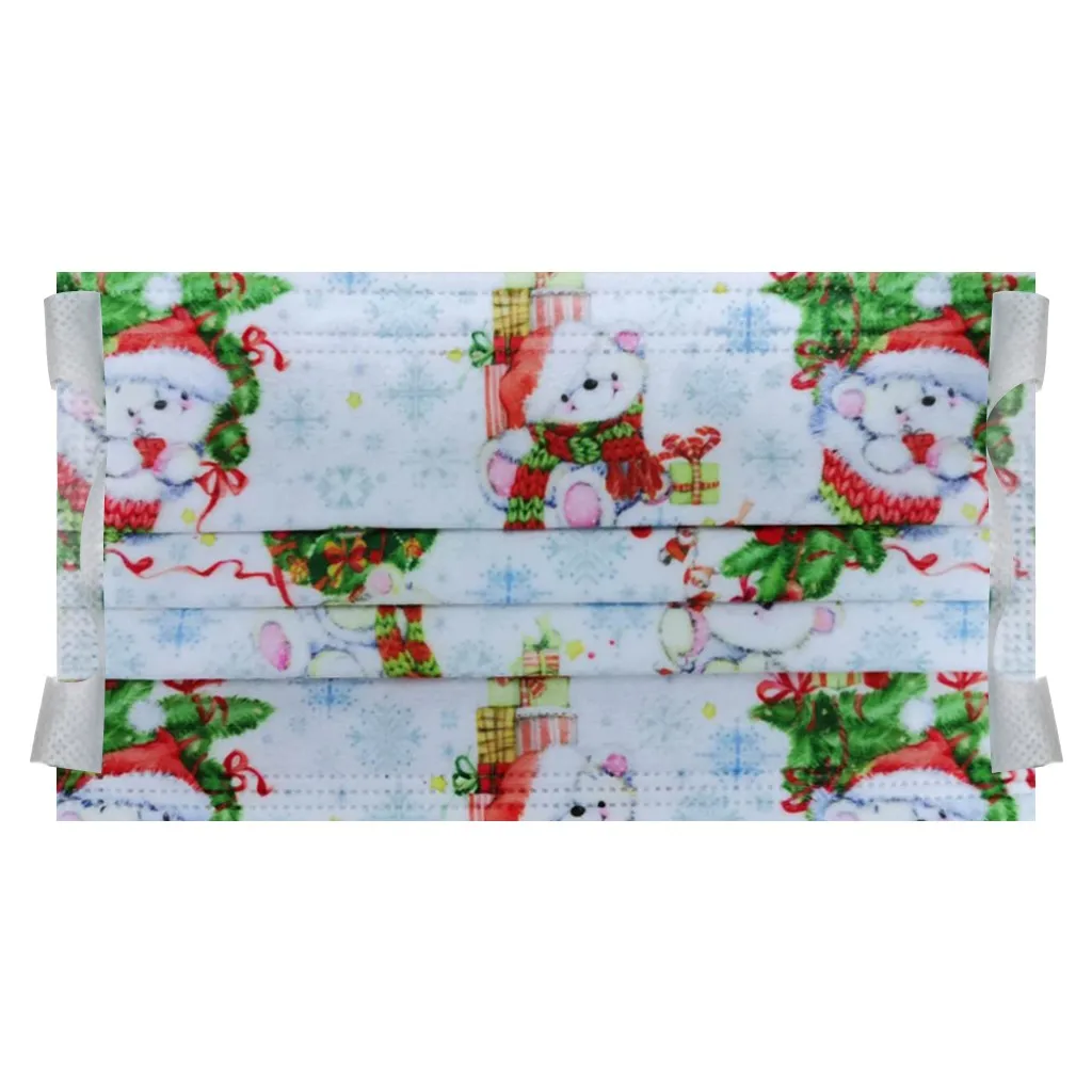 Маски унисекс мягкие 3-слойные с принтом спортивный пылезащитный респиратор для