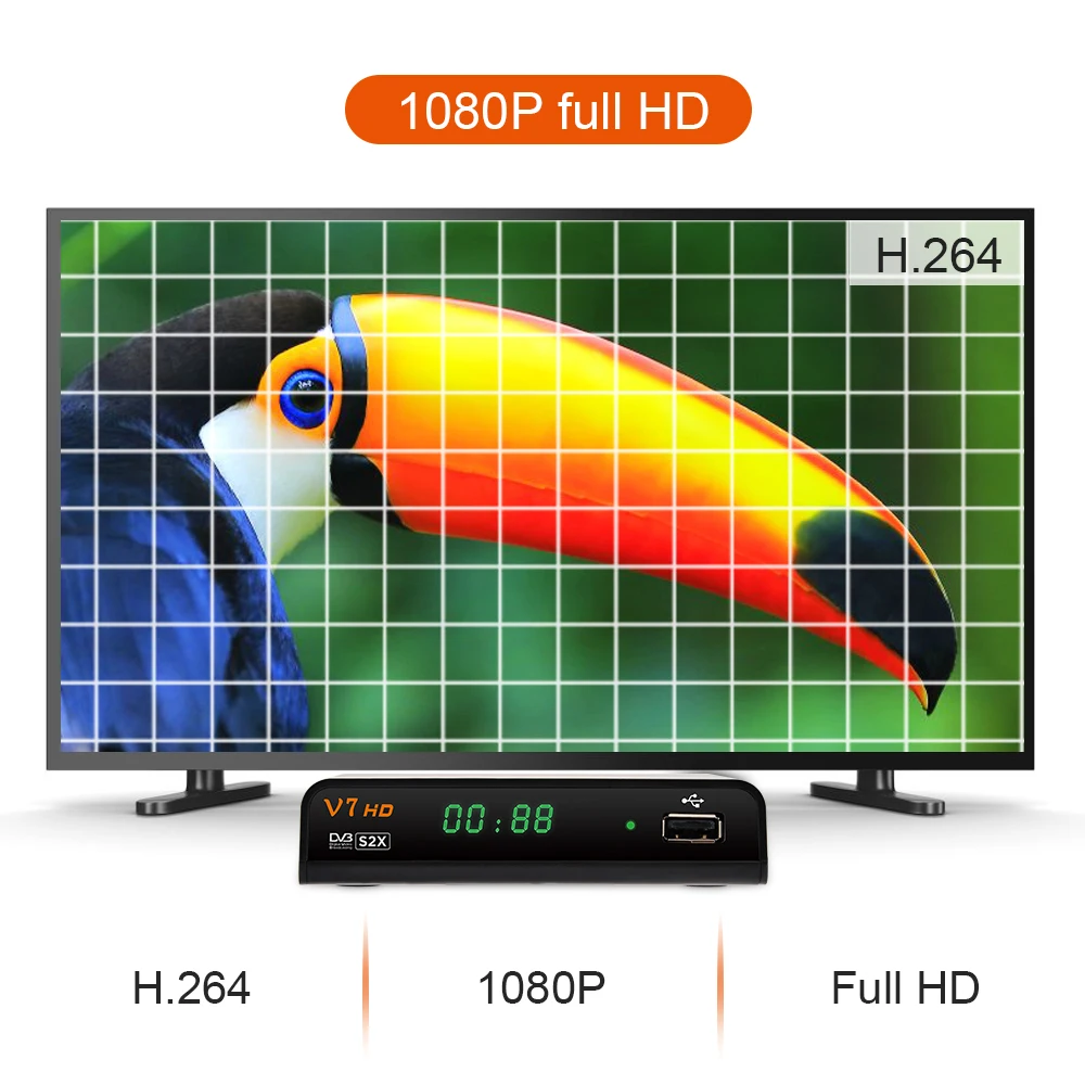 GTMEDIA V7HD V7 HD Поддержка DVB-S/S2/S2X AVS + Авто ролл Full PowerVu Unicable USB Wifi ключ Youporn | Электроника