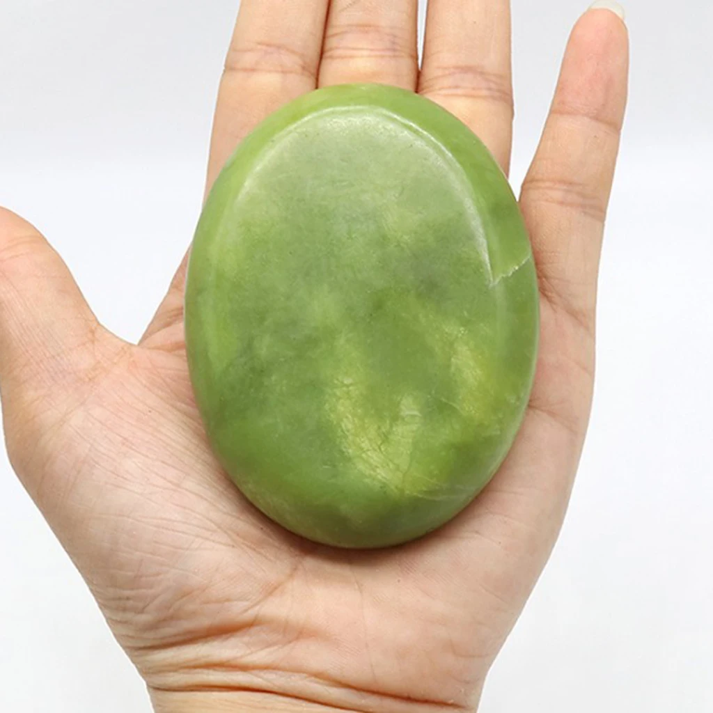 

Hot Stones for Massage - Essential Olivine Jade Stones - Thick, Heavy & Smooth and Well-Polished