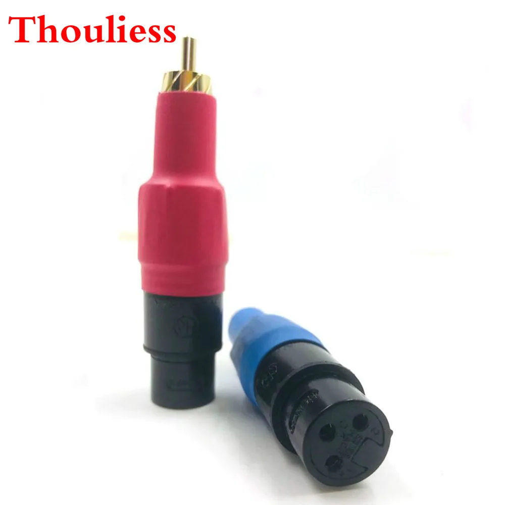Thouliess 2шт HIFI позолоченный 3pin XLR Женский штекер RCA адаптер на Мужской конвертер