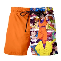 z goku 3d mens shorts summer island vacation beach shorts men baggy 3d printed casual loose comfortable running sport shorts