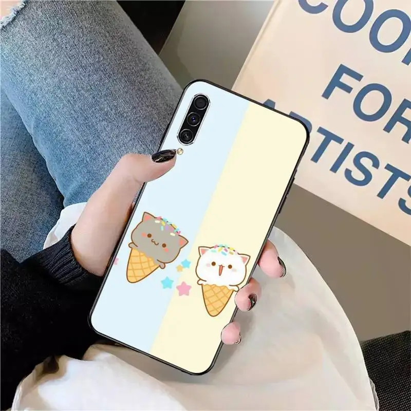 

loves cute peach cat Phone Case For Samsung A40 A41 A50 A51 A71 A20S S8 S9 Plus note 20 ultra