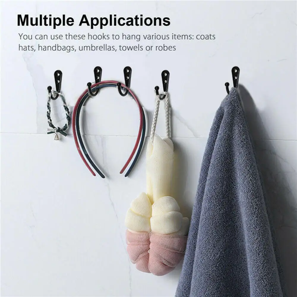 

20 Pcs/Set Wall Mounted Hook Robe Hooks Single Coat Hanger With Screws Useful For Hat Key Towel Hardware Coat Hanger
