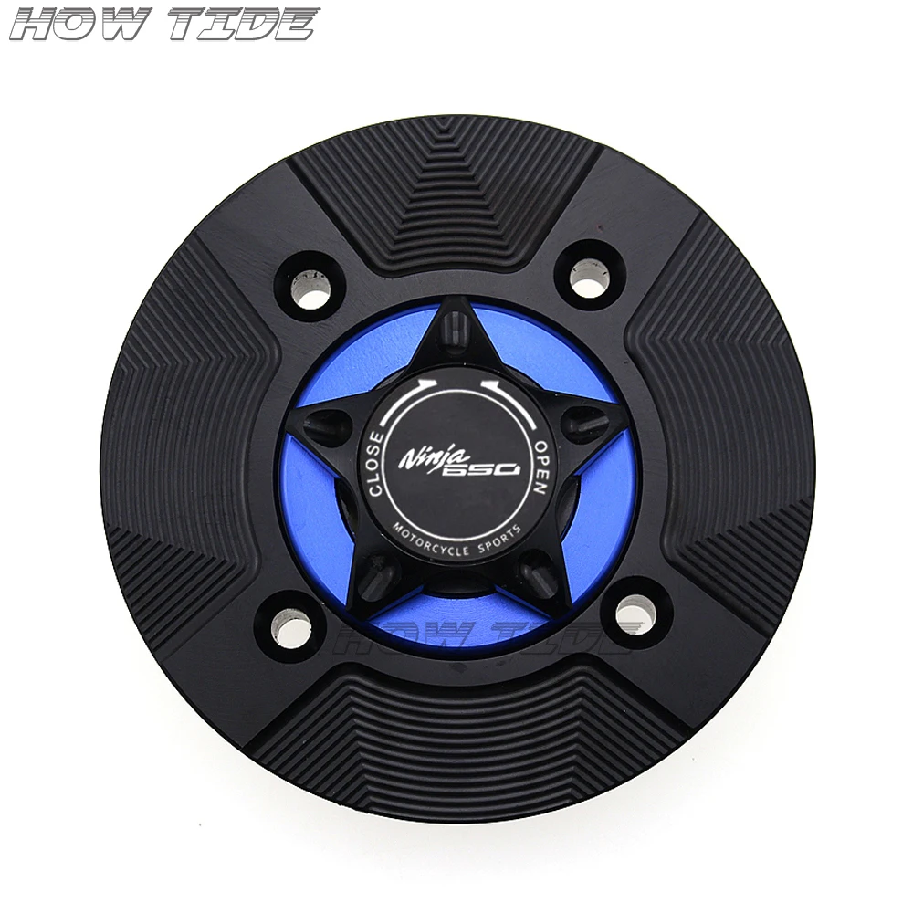 

For KAWASAKI NINJA 650 NINJA650 2017-2020 Logo 8 Colors CNC Aluminum Keyless Motorcycle Accessories Fuel Gas Tank Cap Cover