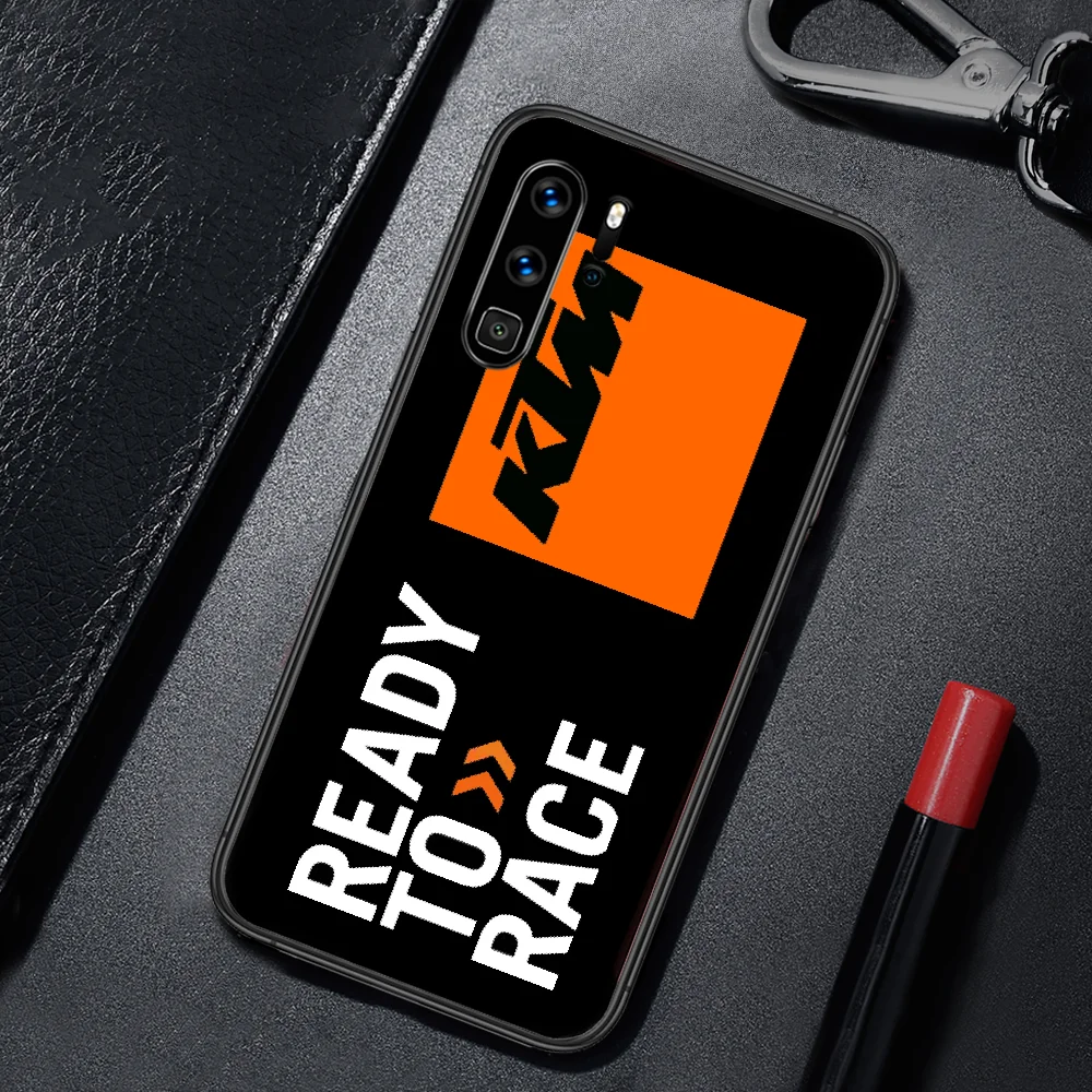 

Luxury Motorcycle Brand KT Phone Case Cover For Huawei P Mate Smart 10 20 30 40 Lite Z 2019 Pro Black black Hoesjes Soft Funda