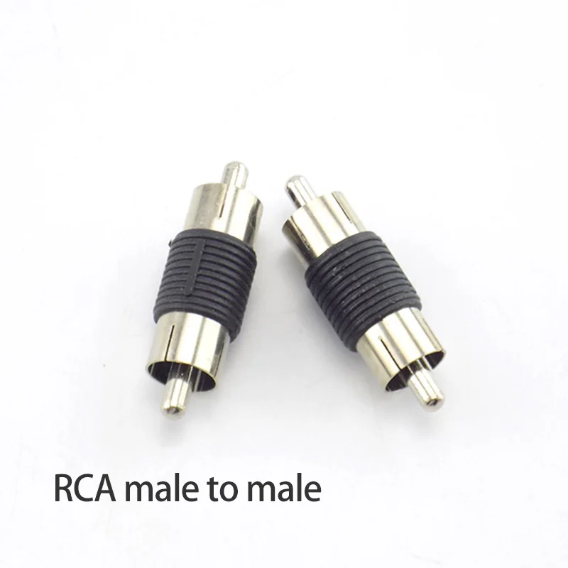 RCA male to male 2 шт. 5 шт. 10 шт. Rca двойной мужской охватываемая втулка женский кабель адаптера AV Разъем 2/10X CCTV разъем аудио-видео - Цвет: RCA male to male