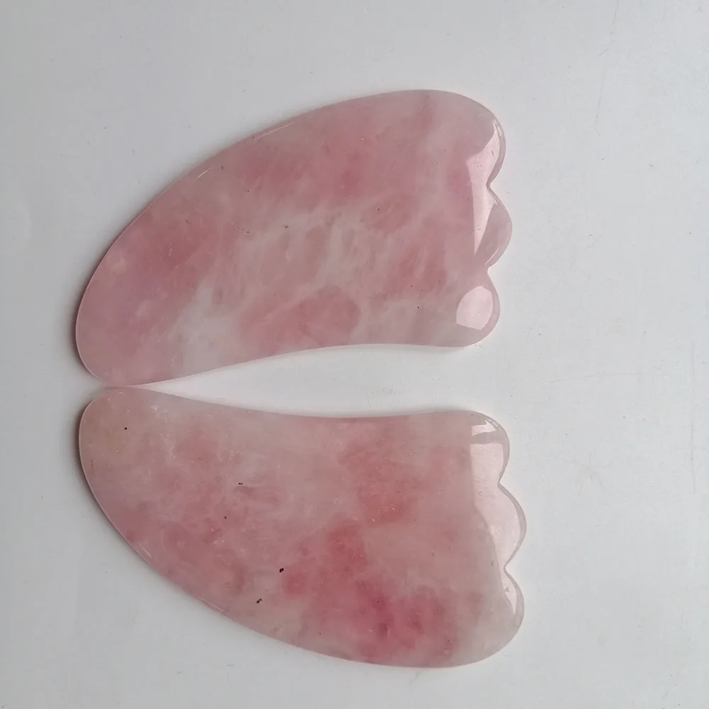 Высококачественный натуральный камень в форме доски гуаша из розового кварца