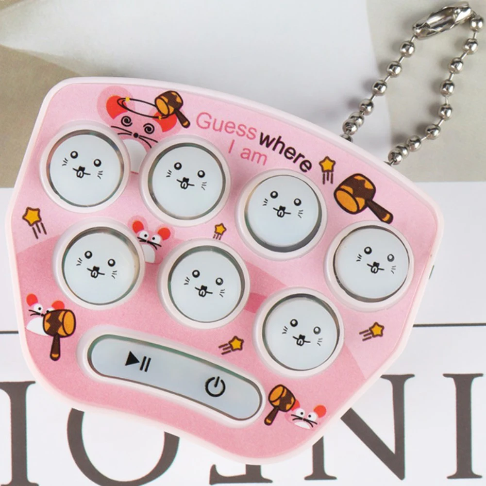 Мини-фиджет-игрушка Whack A родинка брелок Электронная портативная игра со