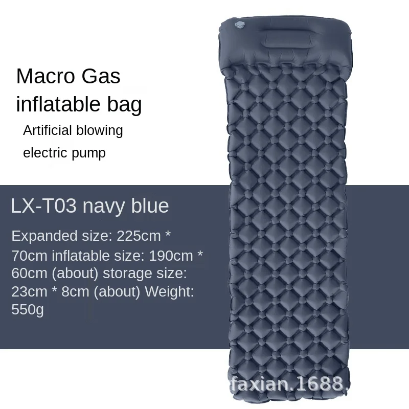 Инновационный спальный коврик надувной матрас для кемпинга с подушкой