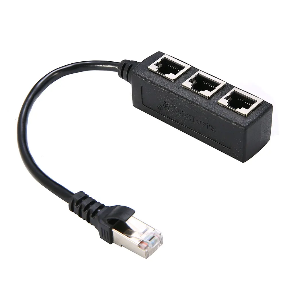 Аксессуары RJ45 разъем USB порт печатная плата ABS стабильный LAN Ethernet адаптер сплиттер
