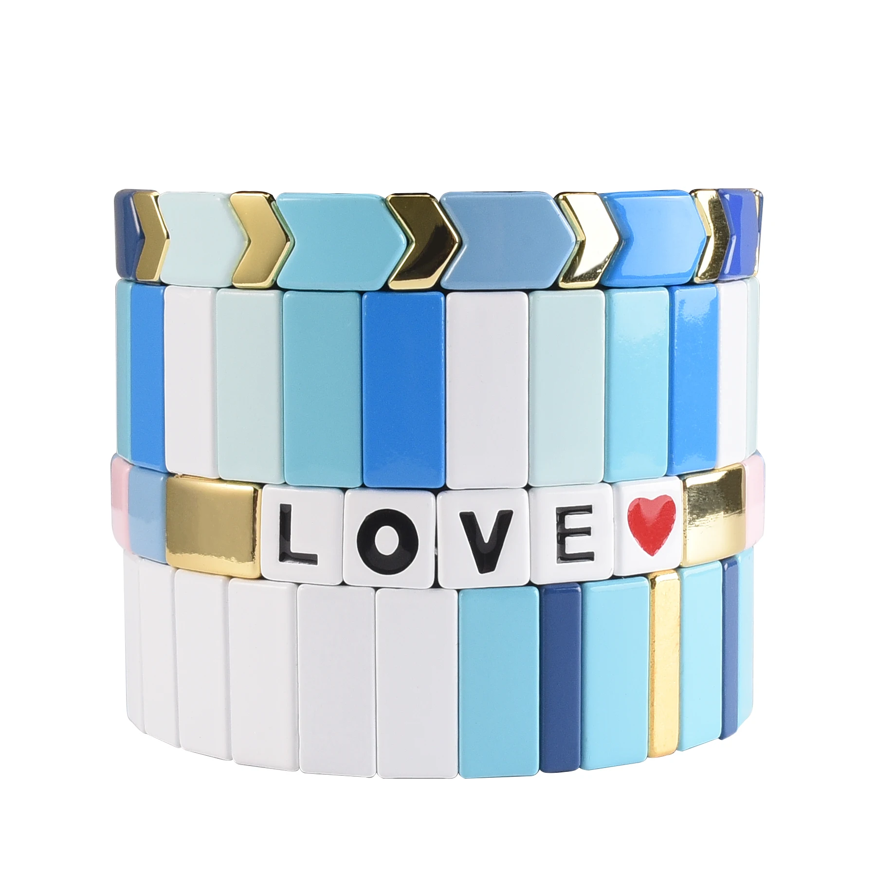 

Handmade Couple Bracelet Best Friend Bracelet Hematite Tile Bead Alphabet Charm Bracelet Boho Armband Gift Bracelets for Women