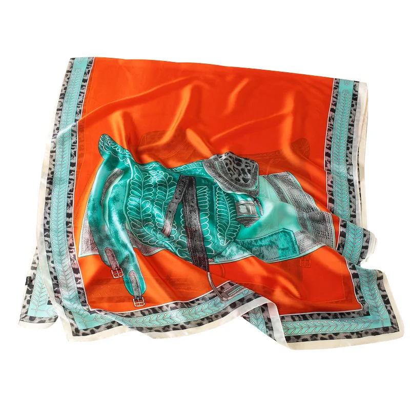 

luxury brand silk scarf summer women female scarves Classic women shawls lady print beach hijab Soft Pashminas bandanna