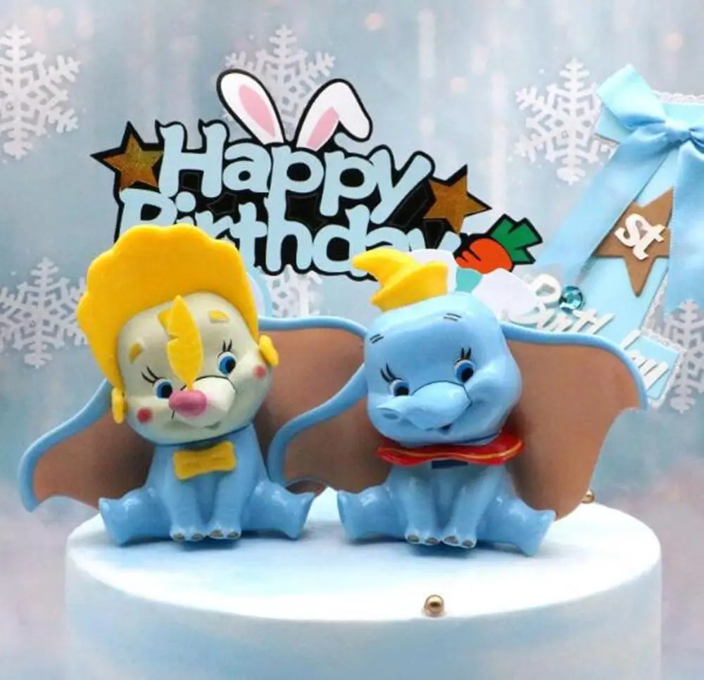 Disney аниме слон Дамбо мультфильм украшения Рисунок 10 см ПВХ фигурка торт игрушки вентиляторы Детские вечерние на день рождения рождественские подарки