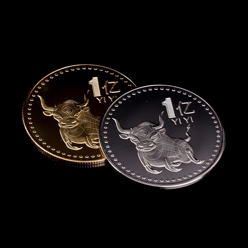 Китайская золотая монета Двенадцать Знак зодиака бык памятные монеты для