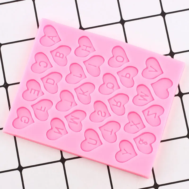 Алфавит силиконовые формы DIY сердце кружево Свадебный кекс Topper инструменты для