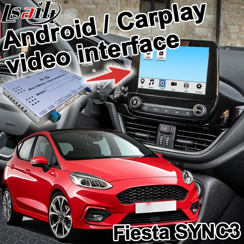 Verkauf Android / Carplay Interface Box Für Ford Fiesta Kuga Fokus Drahtlose Carplay Video Interface Box SYNC 3 Spiegel Link Durch Lsailt