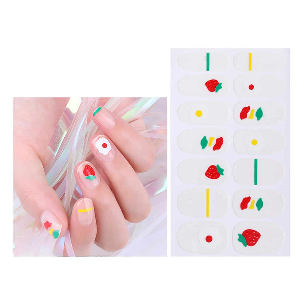 14 подсказок/Лист наклейки для красоты ногтей с сердечком блестящие Обертывания