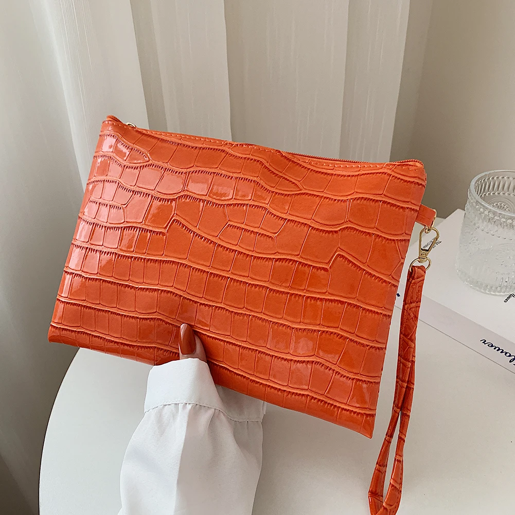 

Винтажная женская сумка-конверт из искусственной кожи, однотонные сумочки с ремешком на руку, креативный вечерний вечерние ничный чемоданч...