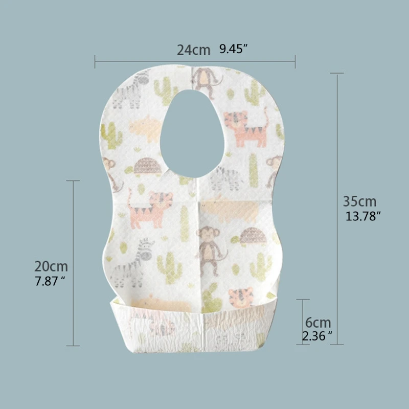

10pcs/lot Sterile Disposable Bibs Children Baby Waterproof Eat Bibs With Pocket Baby Boys Girls Clothing Protector