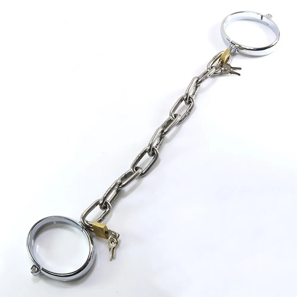 Женские и мужские наручники на лодыжках из нержавеющей стали секс-игрушки для