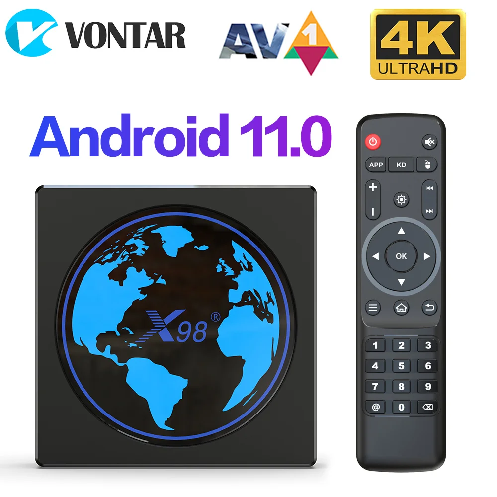 

2021 X98 mini Amlogic S905W2 Android 11 TV Box 4GB 64GB Support AV1 Dual Wifi Youtube Media Player 4GB 32GB Set Top Box 2G 16G