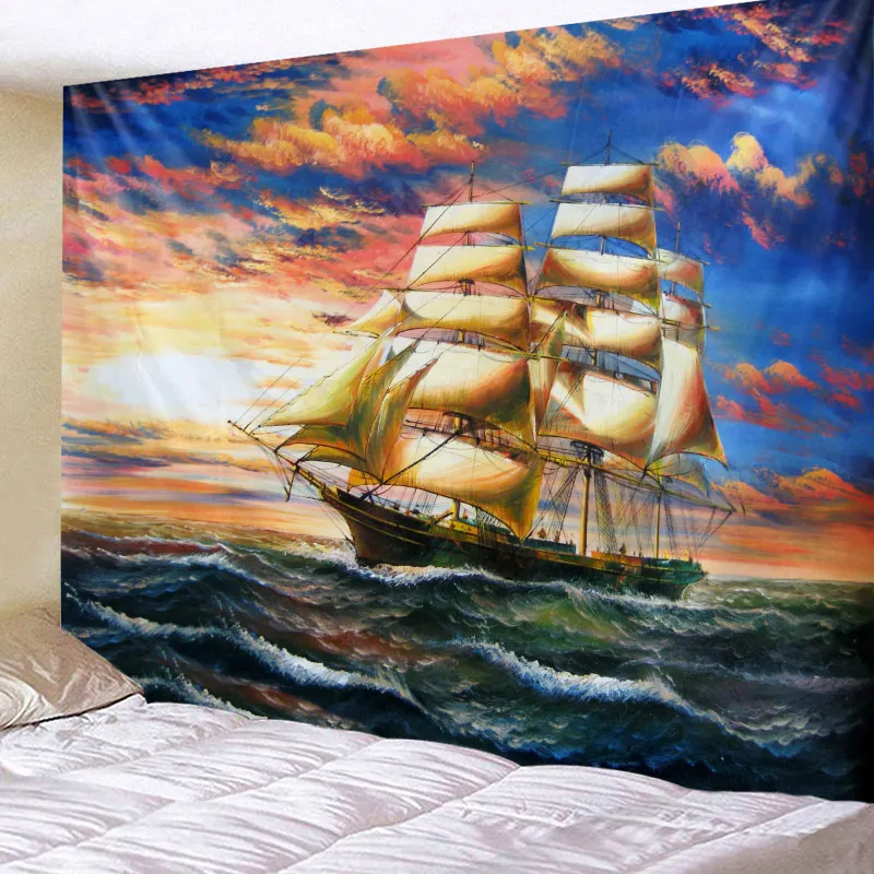 3D гобелен морской пейзаж настенное покрывало для кровати пляжное полотенце