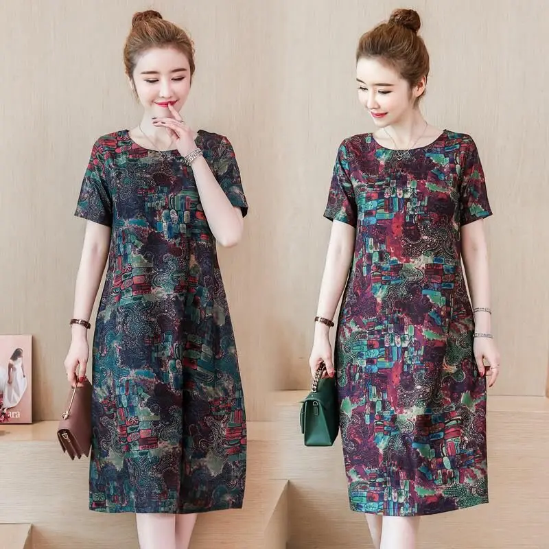 Женское платье макси с цветочным принтом эластичное длинное составного кроя