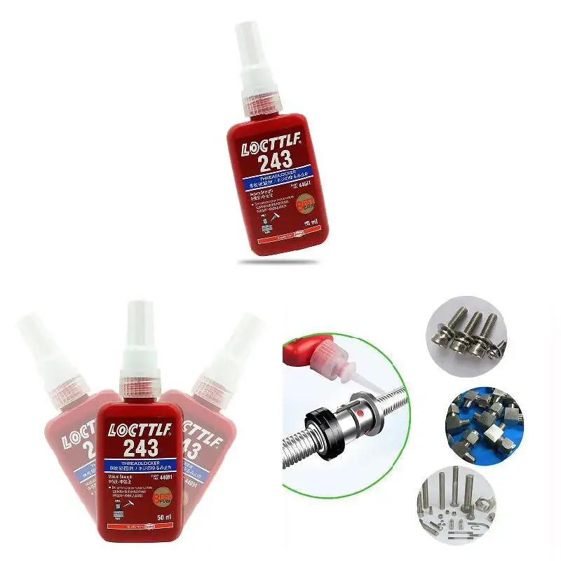 

50ml Screw Glue Thread Locking Agent Anaerobic Adhesive 243 Glue Oil Resistance Fast Curing Dropshipping