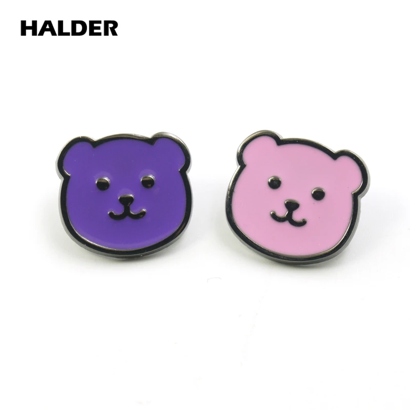 BR0009 HALDER Cartoon Polar Bear Cute Teddy Brooches Fashion Jewelry brown Pins Lapel Animal Badge Accessory Gift | Украшения и