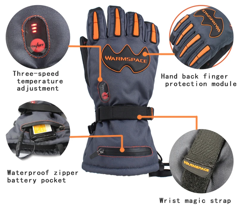 Перчатки с подогревом для мужчин и женщин перезаряжаемые электрические перчатки