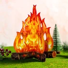 Искусственный огонь искусственное пламя творческий 3D декоративный картон костер домашний декор для летнего лагеря костра поставка для вечерние