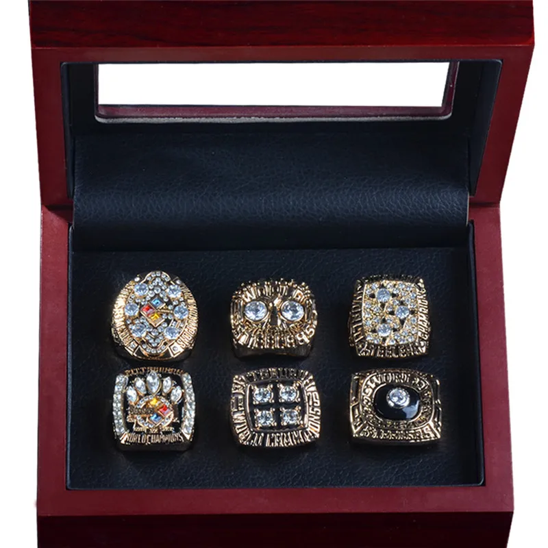 UUNICO Brand Jewelry 1974 1975 1978 1979 2005 2008 Pittsburgh Steelers Rings Punk Champion Ring Set father Gifts | Украшения и
