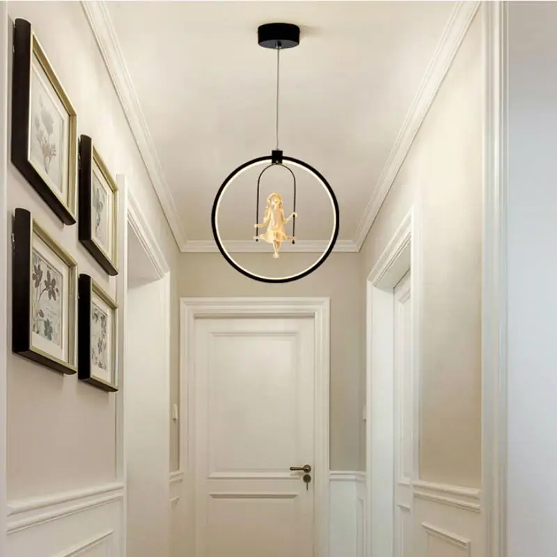 

Modern art angel chandelier led lamps Nordic creative living room bedroom led chandelier lighting led lustre light chandeliers