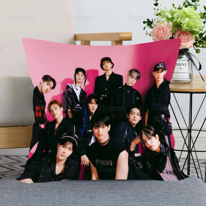 Custom KPOP ATEEZ Pillow Cover Bedroom Home Office Decorative Pillowcase Square Zipper Cases Satin Soft No Fade 0508 | Дом и сад