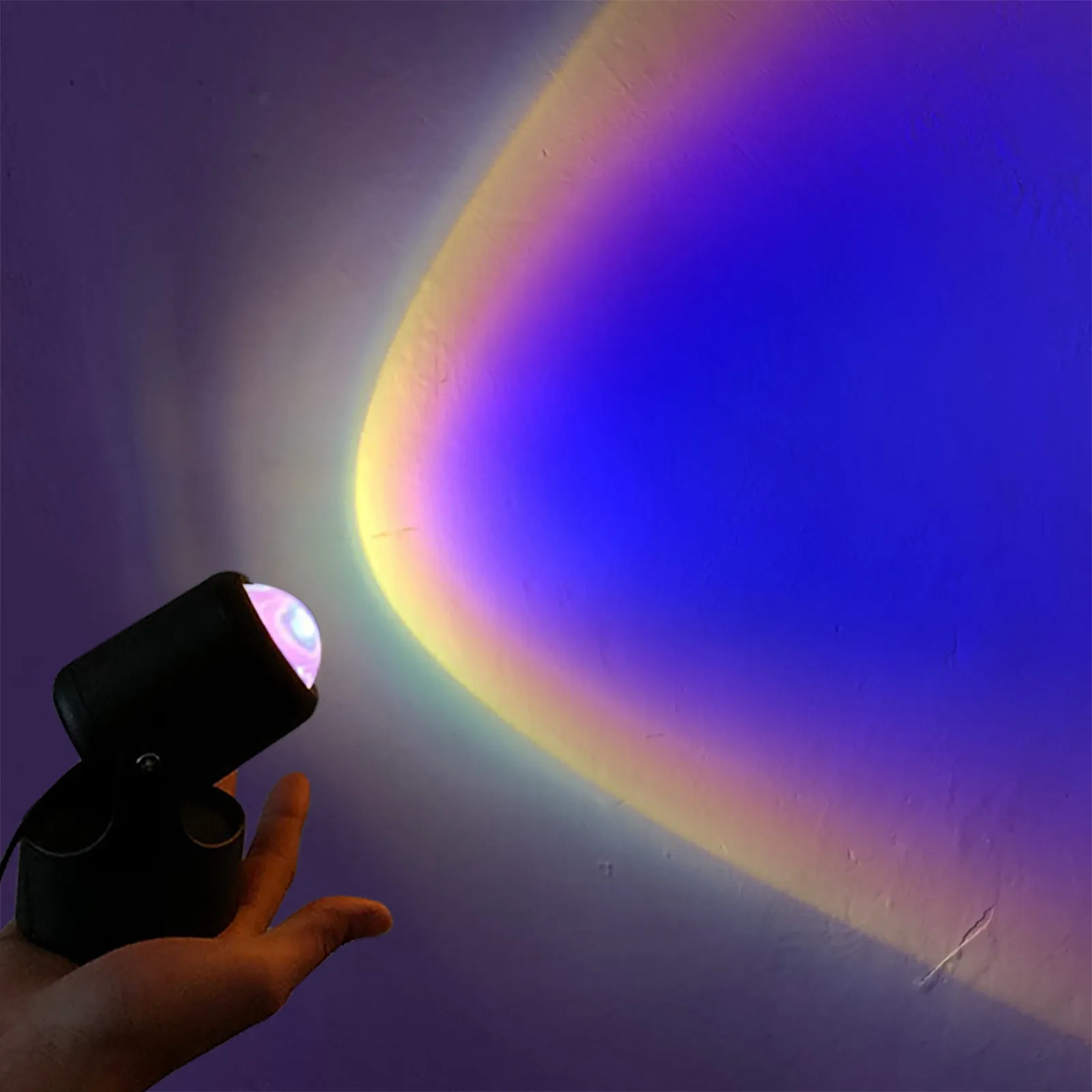 

90 Degree Rotation Rainbow Projection Lamp Night Light Projector Led Lamp Romant Party Living Room Bedroom Decoration Ins
