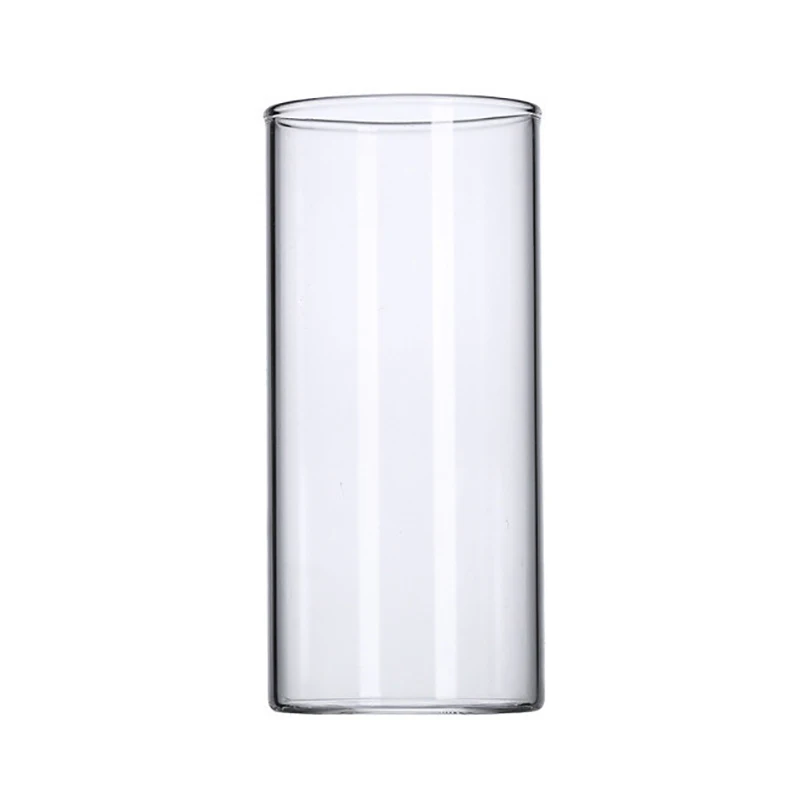 

330/400ml Transparent Milk Cup Heat-resistant Glass Straight Glass Juice Tea Water Cup Drinkware Home Office Supplies 1Pcs