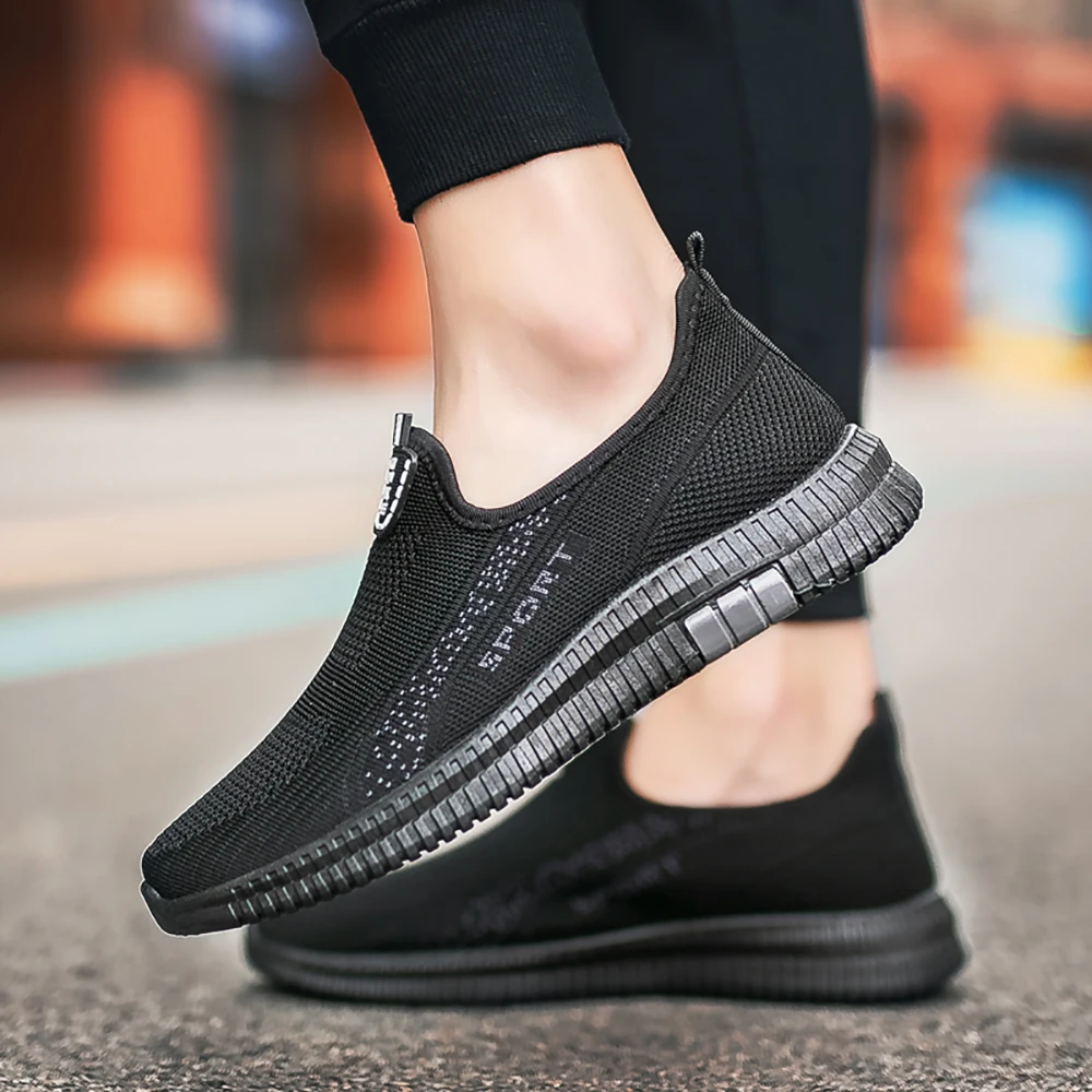 

NEW Summer Black Men's Shoes Spring And Summer Wear-Resistant Light Soft Elderly Shoes Shoes Hollow Shoes Hiking Shoes Flats