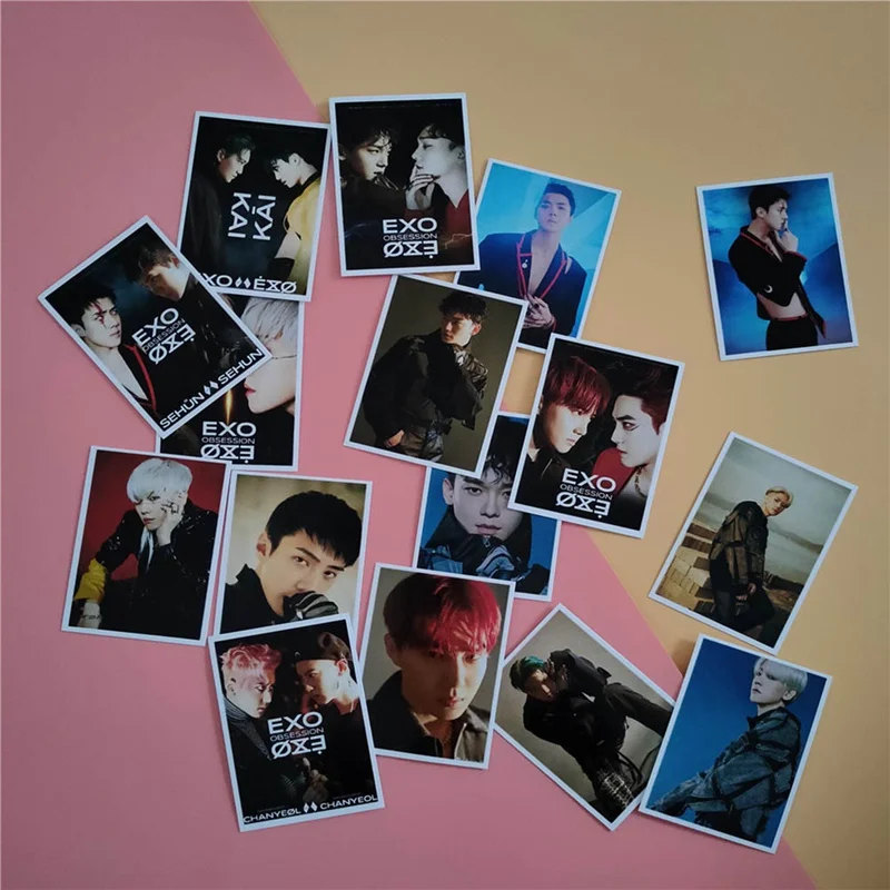 Kpop EXO X CHANYEOL KAI CHEN BAEKHYUN SEHUN SUHO новый альбом одержимость вокруг маленькой карты ЛОМО