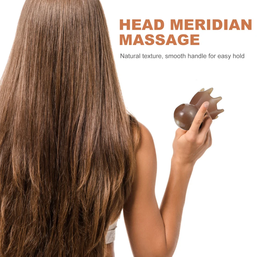 

1pc Yak Horn Comb Head Massager Comb Hair Head Care Tool Scraping Massager