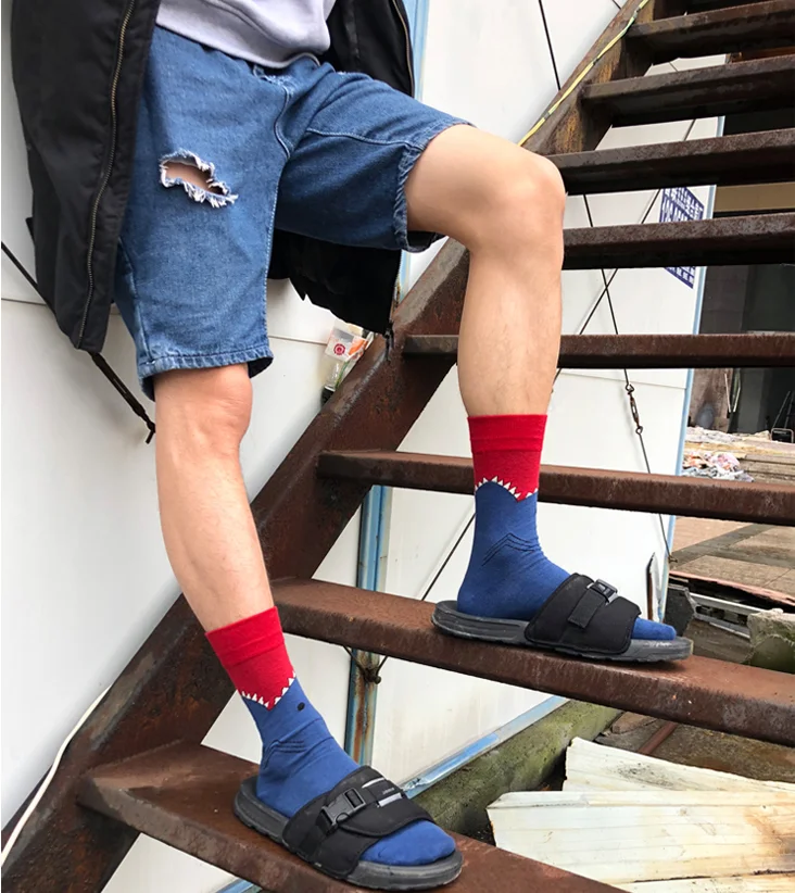 Носки крокодиловые модные для мужчин и женщин хлопок креативные с рисунком