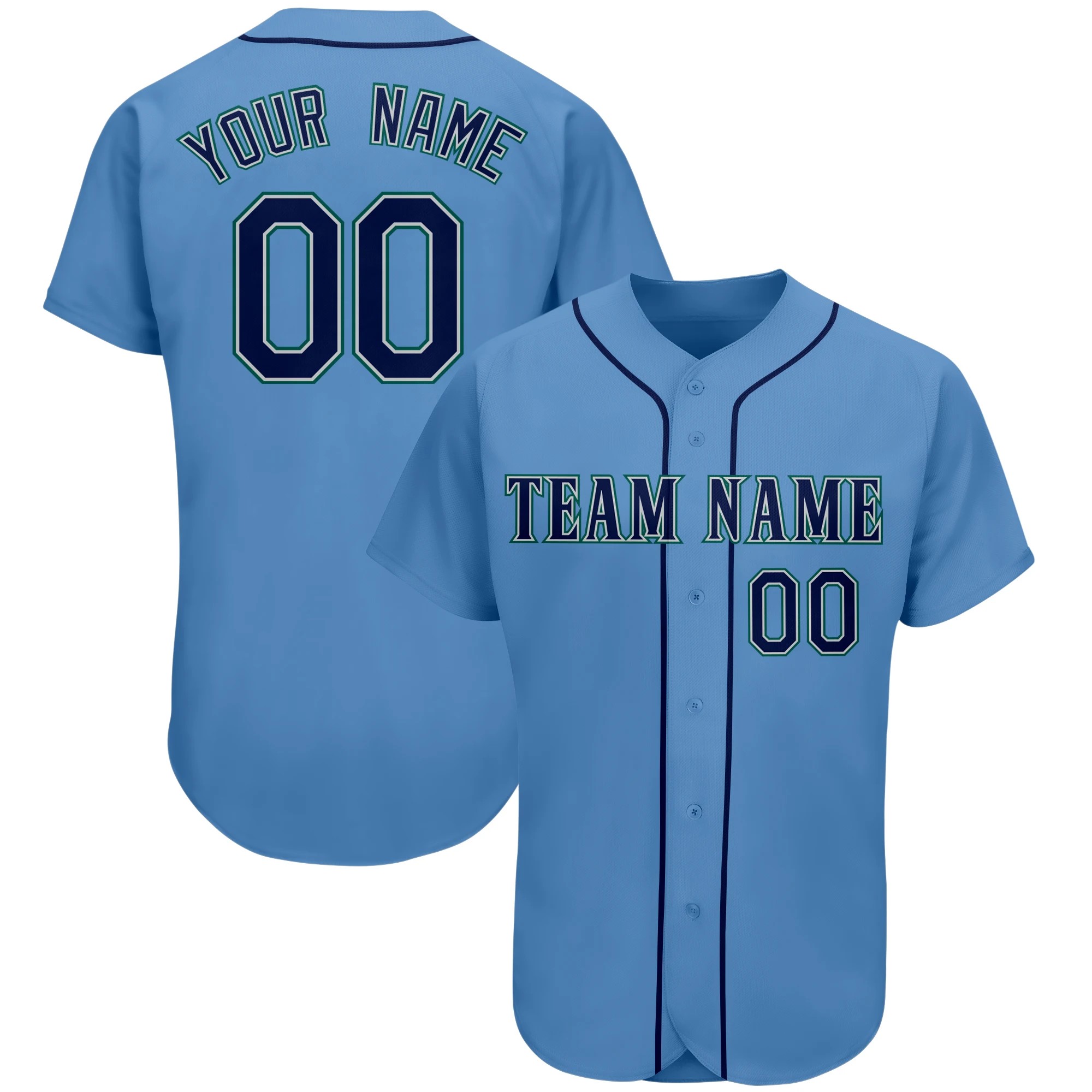 

Personalized Baseball Jersey Embroidered Your/Team Name Breathable Washable Soft Sportswear for Men/Lady/Youth Outdoors Big size